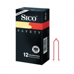 Презервативы, Sico (Сико) 12 шт сейфти классические черные