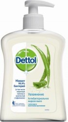 Мыло жидкое для рук, Dettol (Деттол) 250 мл антибактериальное увлажнение алоэ молочный протеин