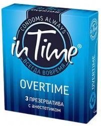 Презервативы, In Time (Ин Тайм) 3 шт Овертайм с анестетиком