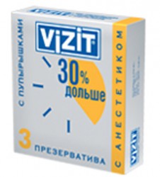 Презервативы, Vizit (Визит) 3 шт с пупырышками (на 30% дольше)