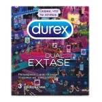 Презервативы, Durex (Дюрекс) 3 шт Дуал экстаз дудл (рельефные с анестетиком)