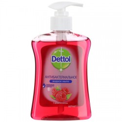 Мыло жидкое для рук, Dettol (Деттол) 250 мл антибактериальное аромат малины